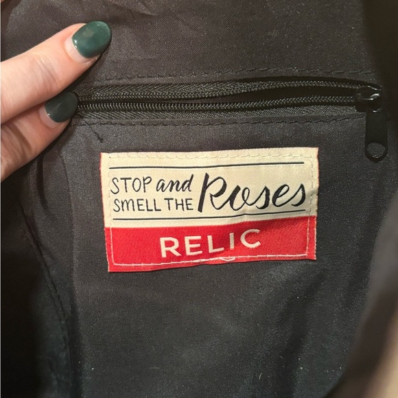 Relic Gray and Black Tote Bag with Two-Tone Design - Picture 11 of 14